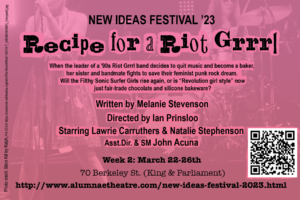 Ad for Recipe for a Riot Grrrl, New Ideas Festival 2023